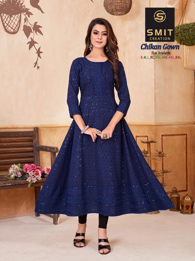 SMIT CHIKEN Fancy Festive Wear Long Anarkali Latest Kurtis Collection